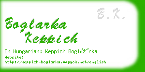 boglarka keppich business card